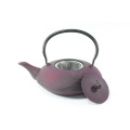 Japanese Antique 24 fl oz Purple Violet Lantern Cast Iron Teapot Tetsubin with Infuser